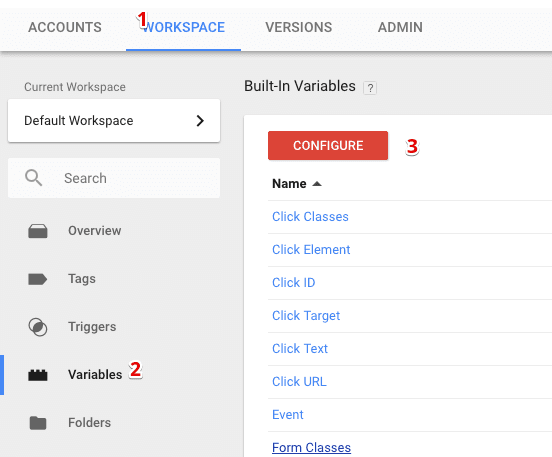  enable built-in variables 