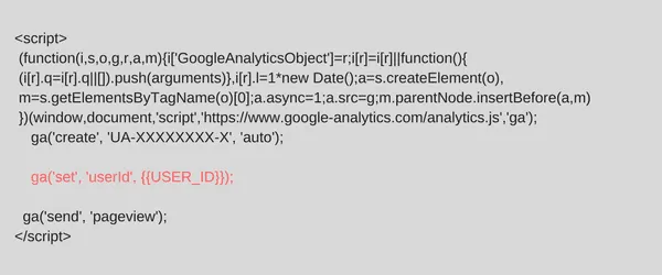 change analytics tracking code