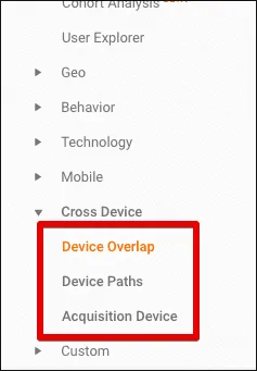cross device reports