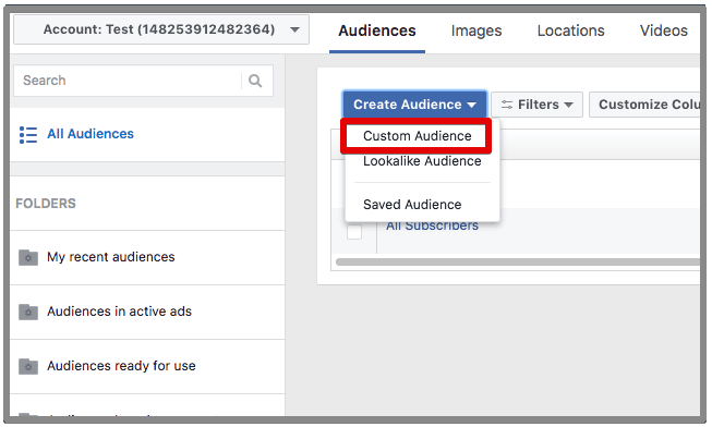  create audience button  