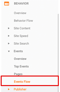  accessing google analytics events flow 
