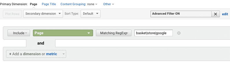  filter with regex 