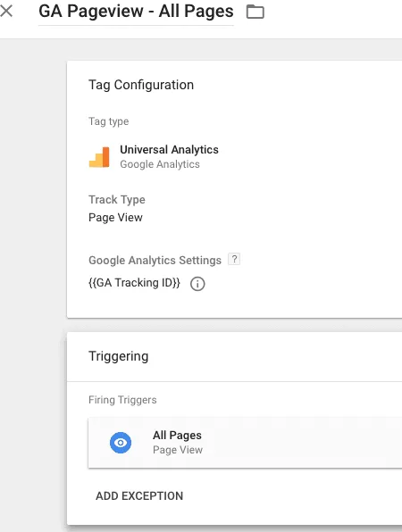 GA pageview tag