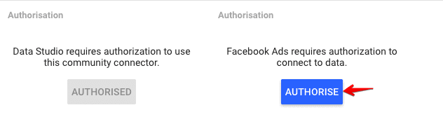  authorize facebook connector 