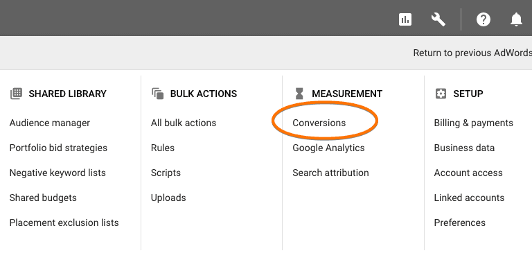 view conversion in adwords 